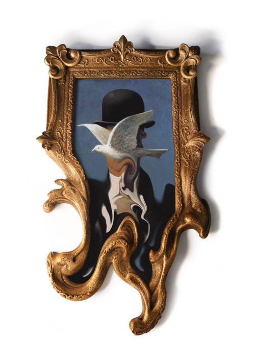 Cadre doré ornemental autoportrait